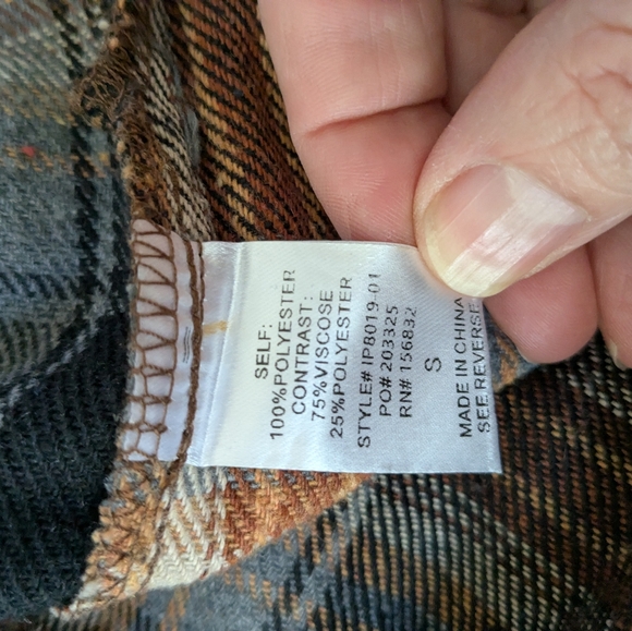 BiBi Multicolor Plaid Utility Shacket - Picture 6 of 6